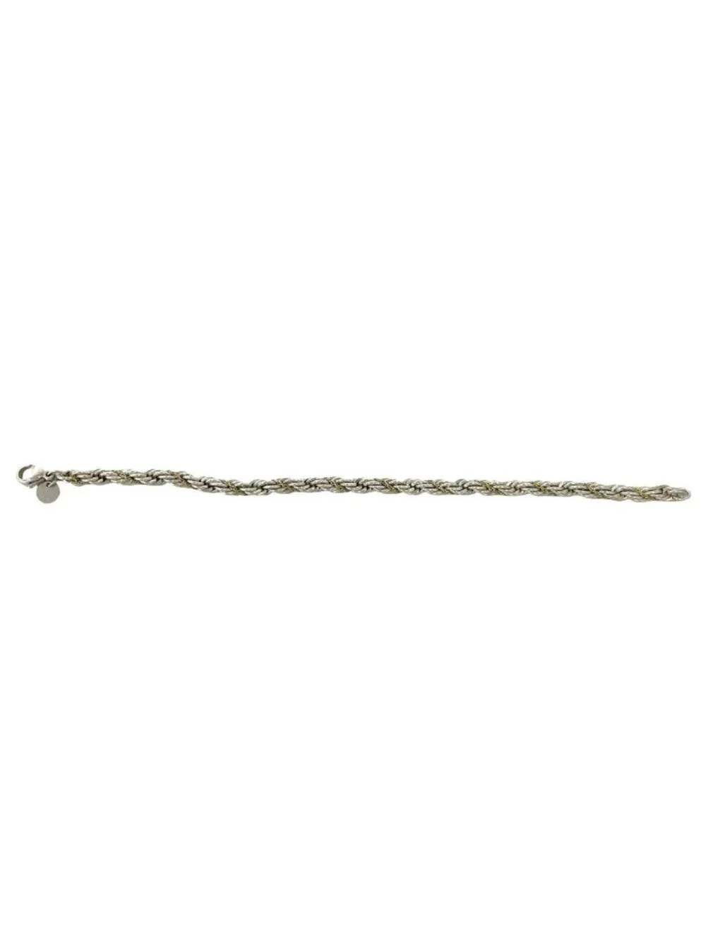 Tiffany & Co Twisted Rope Bracelet 925 Sterling Silver Gold